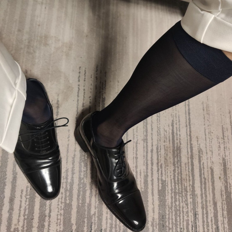 Gay Men'S Formal Wear - Men Thin Dress Socks Middle Tube