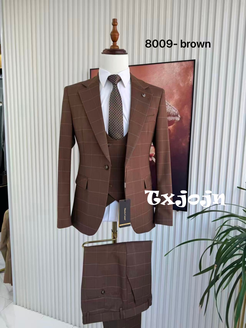 Men's Plaid Tuxedo 3 Pieces Ja - Men'S Formal Wear For Office review and price