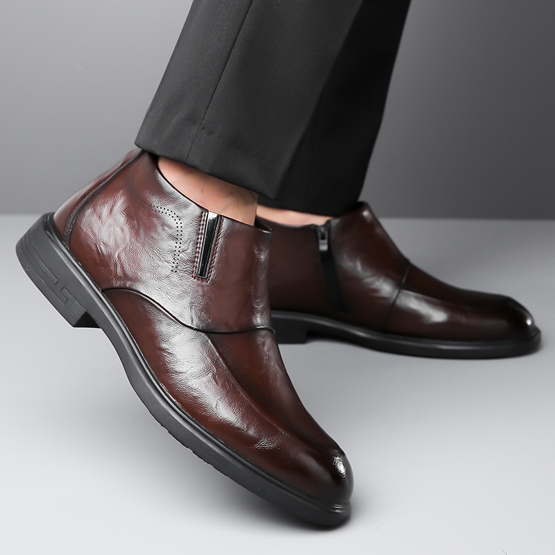 Autumn Winter New High Top Cow - Men Formal Wear With Boots review and price