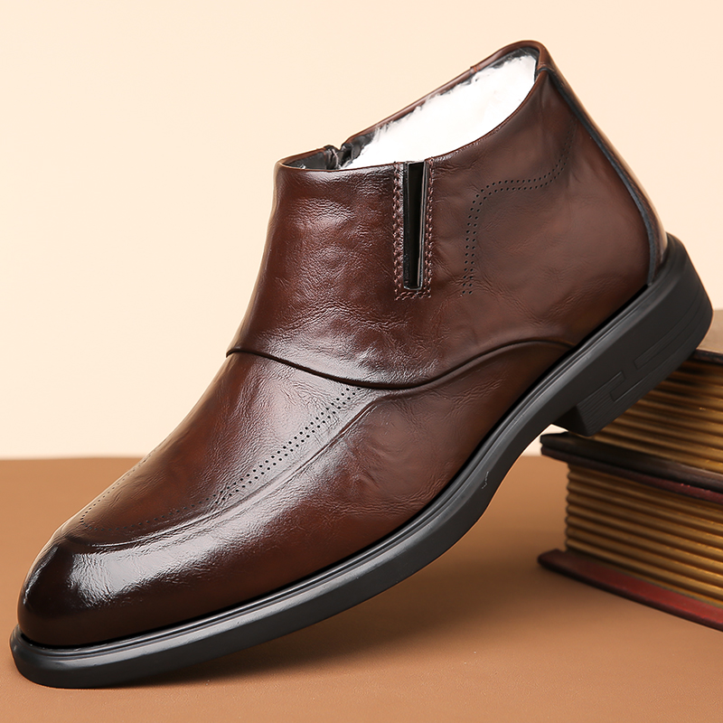 Autumn Winter New High Top Cow - Men Formal Wear With Boots review and price