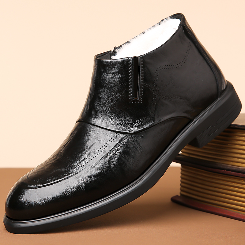 Autumn Winter New High Top Cow - Men Formal Wear With Boots review and price