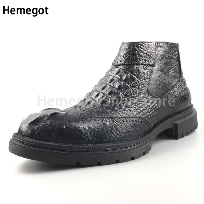 Black Croc Textured Chunky Sol - Men Formal Wear With Boots review and price