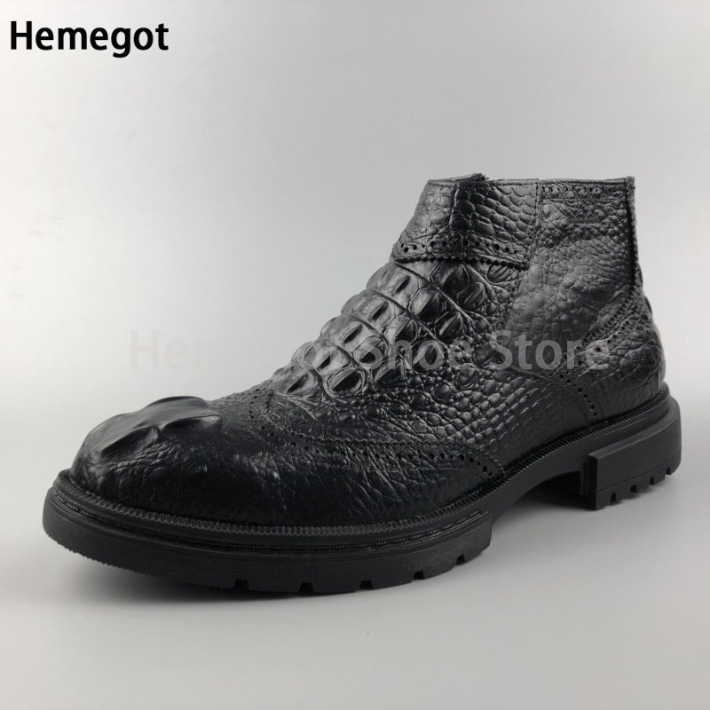 Black Croc Textured Chunky Sol - Men Formal Wear With Boots review and price