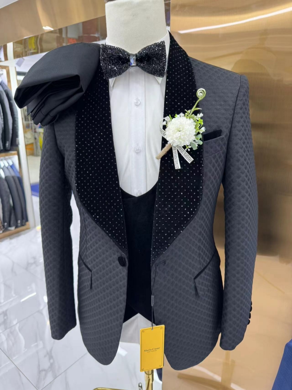 New Luxurious Beaded Tuxedo 3  - Men'S Luxury Formal Wear review and price