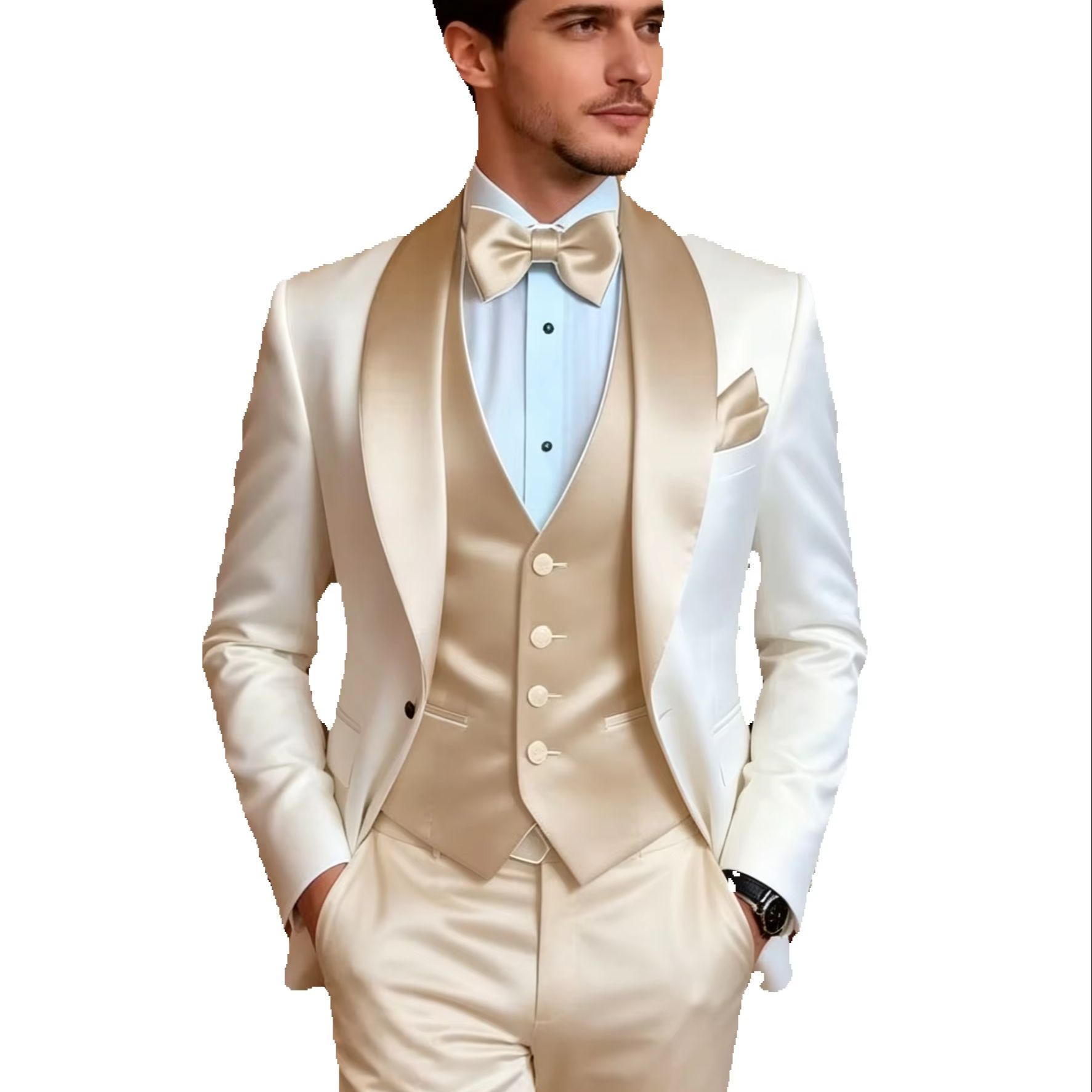 Elegant Khaki Tuxedo Suit for  - Men'S Formal Attire review and price
