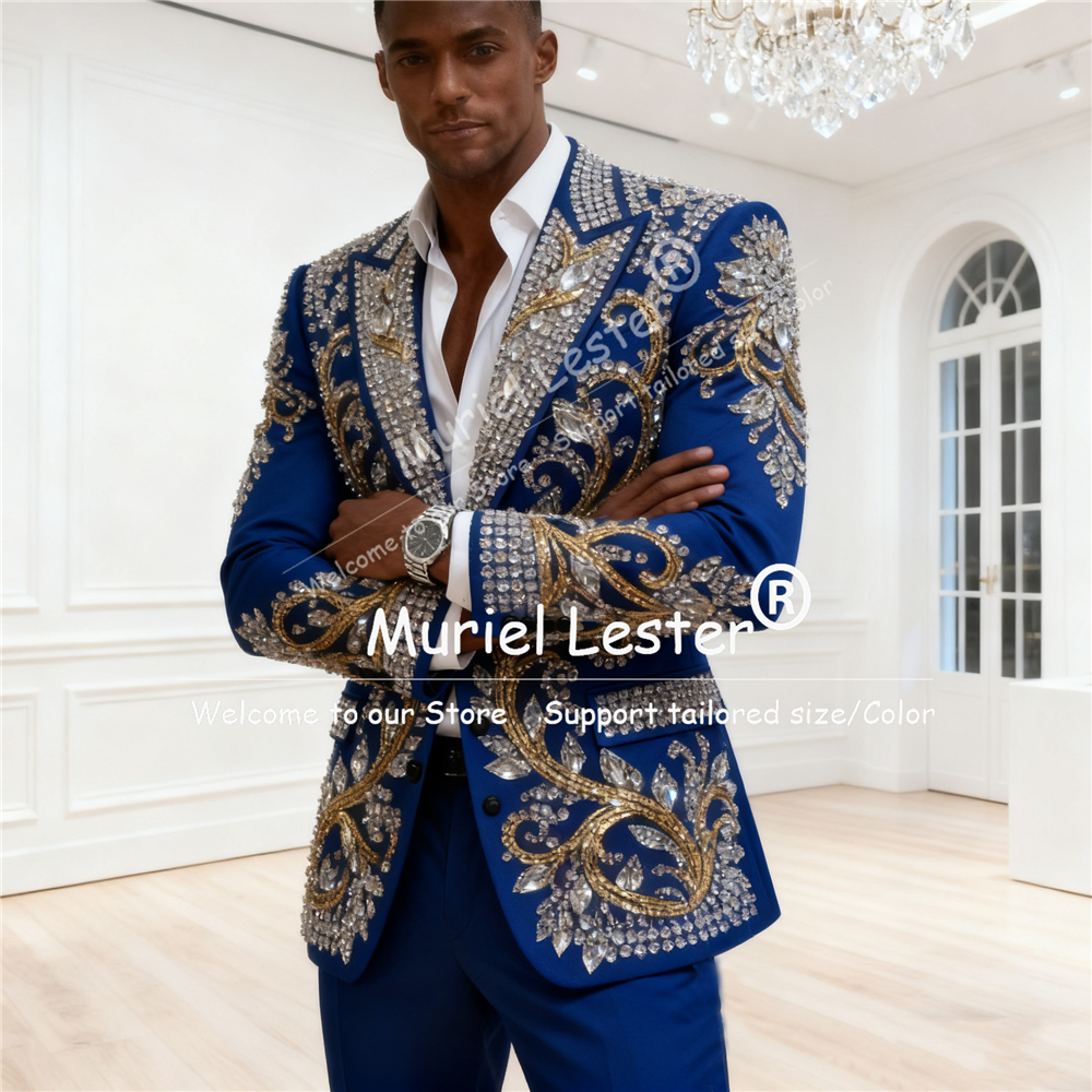 Diamond Beaded Stones Suit For - Men'S Formal Attire review and price