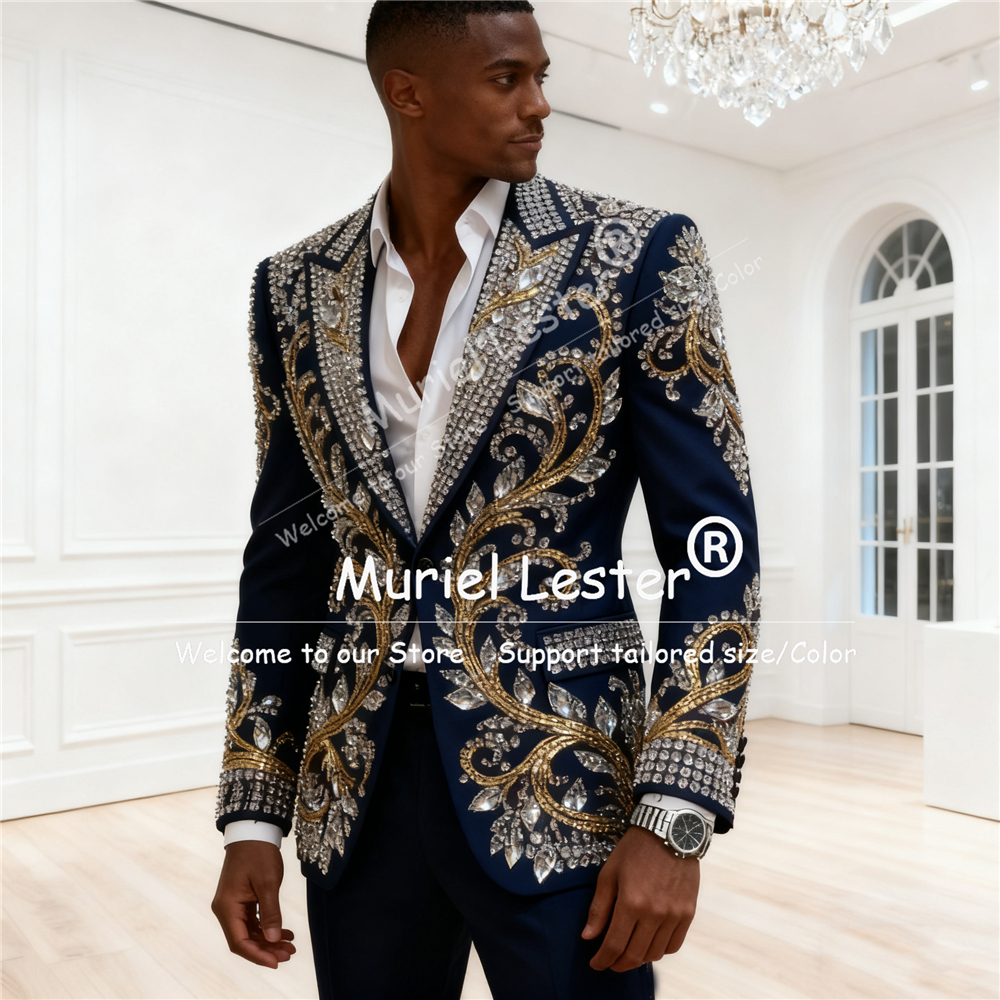 Diamond Beaded Stones Suit For - Men'S Formal Attire review and price