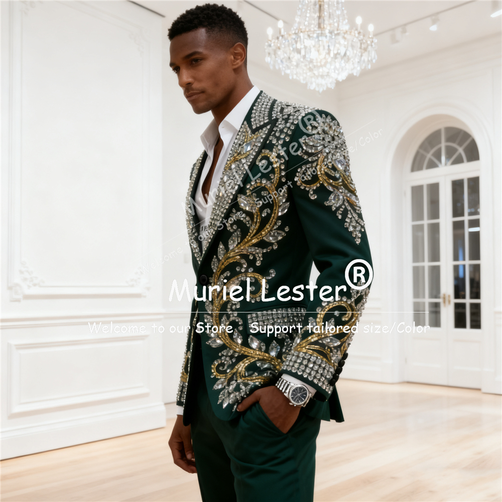 Diamond Beaded Stones Suit For - Men'S Formal Attire review and price